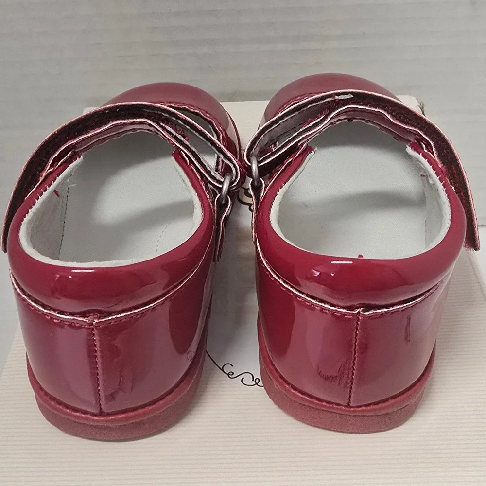 Angel Baby Red Patent Leather Scalloped Mary Jane Shoes Toddler Size 5 NWT